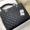 chanel classic tote bag silver hardware black for women 133in34cm 2799 153