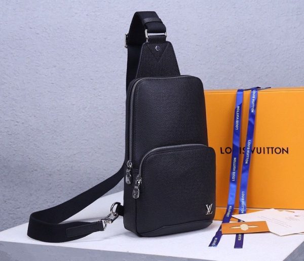5 louis vuitton avenue sling bag taiga black for men mens bags messenger and crossbody bags 122in31cm lv m30443 2799 154