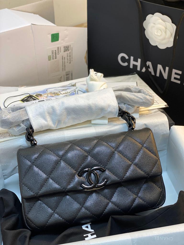 Chanel small flap online bag caviar