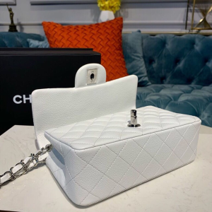 1 chanel small classic handbag silver hardware white for women womens bags shoulder and crossbody bags 78in20cm a01113 2799 190