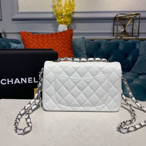 7 chanel small classic handbag silver hardware white for women womens bags shoulder and crossbody bags 78in20cm a01113 2799 190