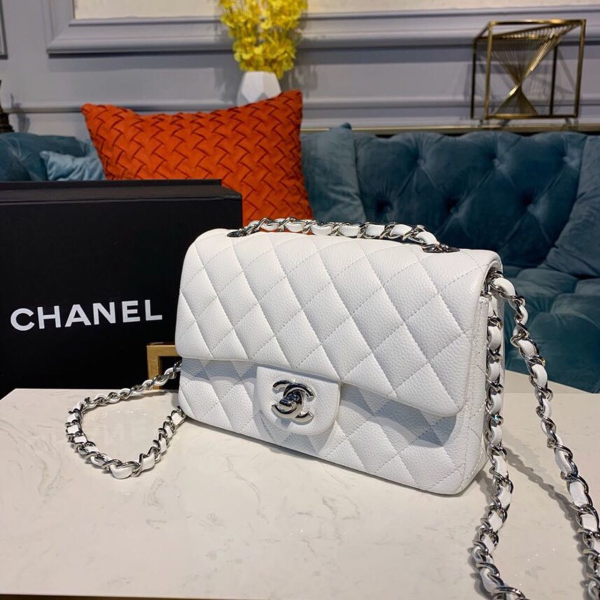 13 chanel small classic handbag silver hardware white for women womens bags shoulder and crossbody bags 78in20cm a01113 2799 190