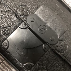 3-Louis Vuitton S Lock Sling Bag Black For Men, Men’s Bags 8.3in/21cm LV M58487  - 2799-192