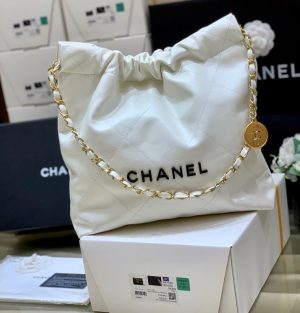 chanel 22 handbag white for women 144in37cm as3261 b08038 10601 2799 198