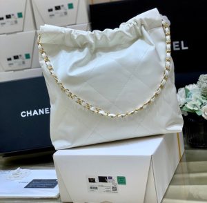 2 chanel studded 22 handbag white for women 144in37cm as3261 b08038 10601 2799 198
