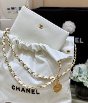 6 chanel This 22 handbag white for women 144in37cm as3261 b08038 10601 2799 198