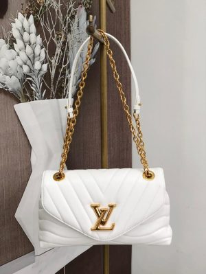 4-Louis Vuitton New Wave Chain Bag White For Women, Women’s Handbags, Shoulder And Crossbody Bags 9.4in/24cm LV M58549  - 2799-203