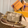 louis vuitton multi pochette accessoires monogram empreinte tourterelle beigecream for women womens handbags shoulder and crossbody bags 98in25cm lv 2799 212