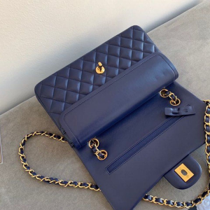 6 chanel classic handbag navy blue for women 99in255cm a01112 2799 213
