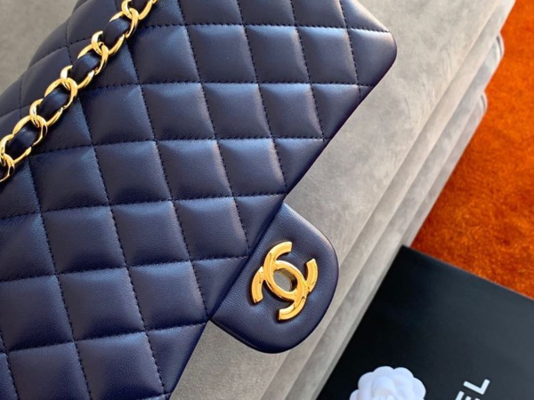 9 chanel classic handbag navy blue for women 99in255cm a01112 2799 213