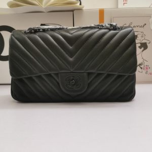 1 chanel chevron classic handbag black hardware black for women womens bags shoulder and crossbody bags 102in26cm 2799 215