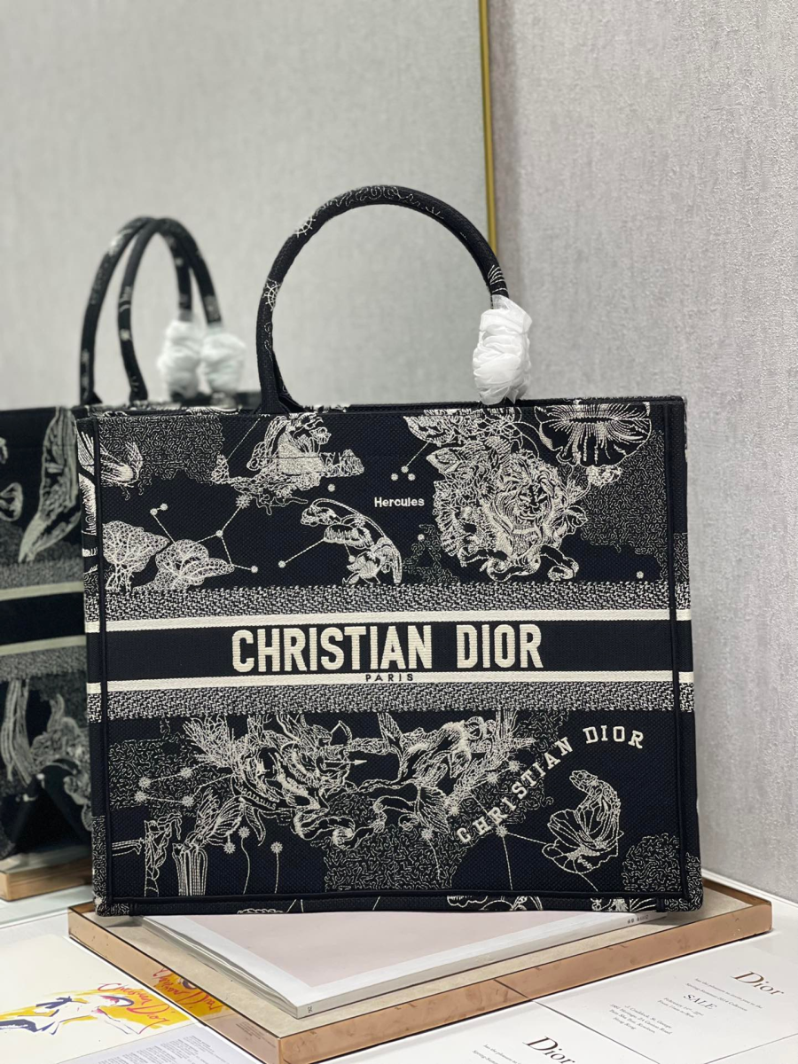 christian dior large dior book tote black and white for women womens handbags 165in42cm cd 2799 229