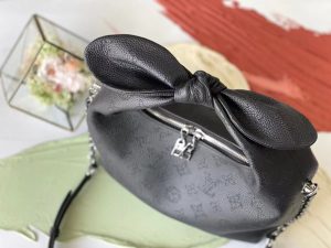 4-Louis Vuitton Why Knot MM Mahina Black For Women, Women’s Handbags, Shoulder And Crossbody Bags 13.4in/34cm LV M20788  - 2799-233