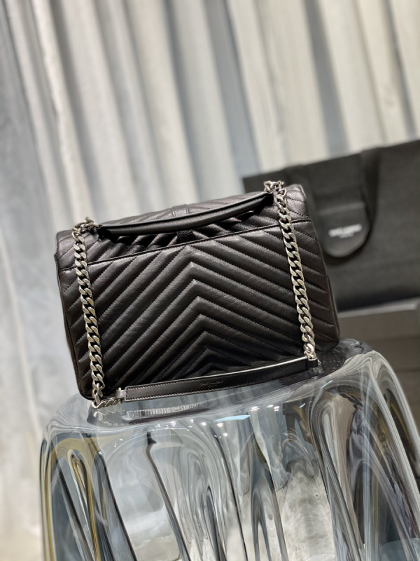 7 saint laurent college large chain bag black with silver tonedhardware for women 126in32cm ysl 600278brm041000 2799 235