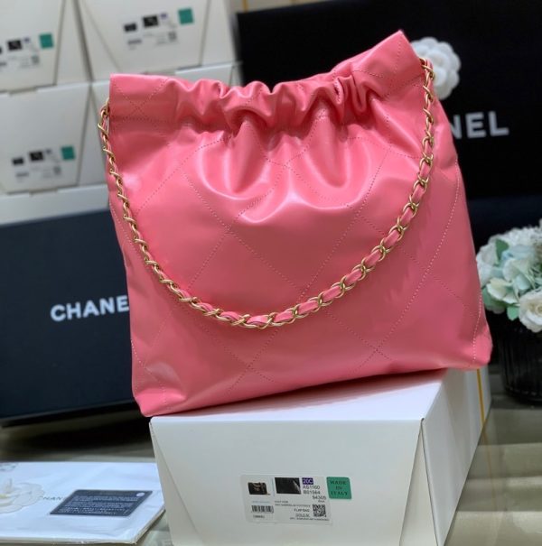 3 chanel 22 handbag coral pink for women 144 in37cm as3261 b08037 nh621 2799 237