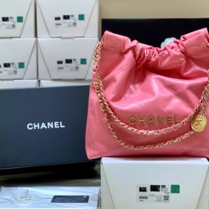 4 chanel 22 handbag coral pink for women 144 in37cm as3261 b08037 nh621 2799 237