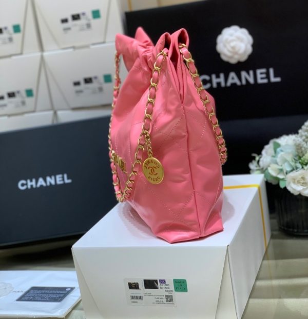 7 chanel 22 handbag coral pink for women 144 in37cm as3261 b08037 nh621 2799 237