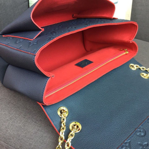 2-Louis Vuitton Vavin MM Monogram Empreinte Navy Blue For Women, Women’s Handbags, Shoulder And Crossbody Bags 9.8in/25cm LV M43925  - 2799-246