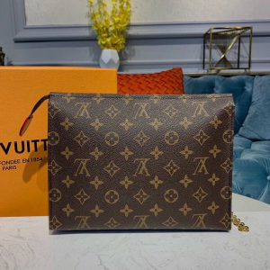 1 louis vuitton toiletry pouch on chain monogram canvas for women womens wallet 98in25cm lv m81412 2799 250