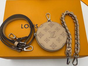 3-Louis Vuitton Bella Bucket Bag Mahina Galet Grey For Women, Women’s Handbags, Shoulder And Crossbody Bags 7.5in/22cm LV M57201  - 2799-274