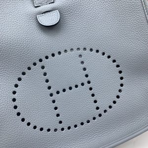 1 sent hermes evelyne iii 29 bag light blue with silver toned hardware for women womens shoulder and crossbody bags 114in29cm h056277ck18 2799 284