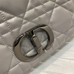 1 christian dior large dior caro bag grey padded macrocannage dark grey for women womens handbags crossbody bags 28cm cd 2799 293