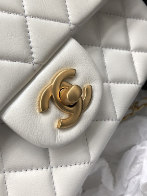 1-Chanel Mini Flap Bag With Top Handle White For Women 7.8in/20cm  - 2799-304