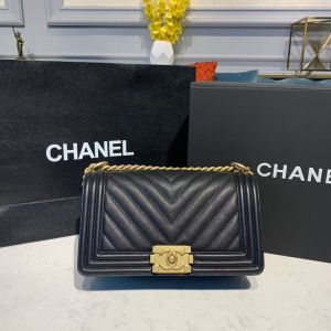 Chanel Boy HandBag Black For Women, Women’s Bags, Shoulder And Crossbody Bags 9.8in/25cm A67086  - 2799-319