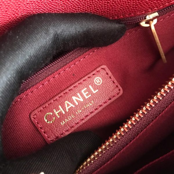 1 chanel Fall-Chic handbag with top handle red for women 11in28cm 2799 320