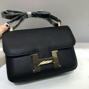 hermes constance 23 epsom black for women womens handbags shoulder bags 9in23cm 2799 322