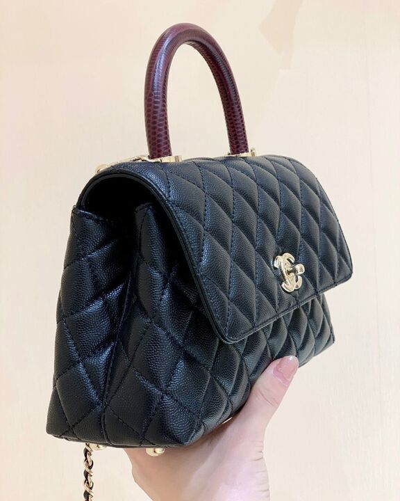 1 chanel medium flap bag with top handle navy blue for women womens handbags shoulder and crossbody bags 9in23cm a92990 2799 335