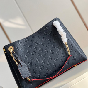 1 louis vuitton surene mm monogram empreinte navy bluered for women womens handbags shoulder bags 146in37cm lv m43759 2799 352