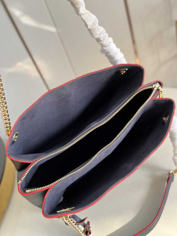 4 louis vuitton surene mm monogram empreinte navy bluered for women womens handbags shoulder bags 146in37cm lv m43759 2799 352