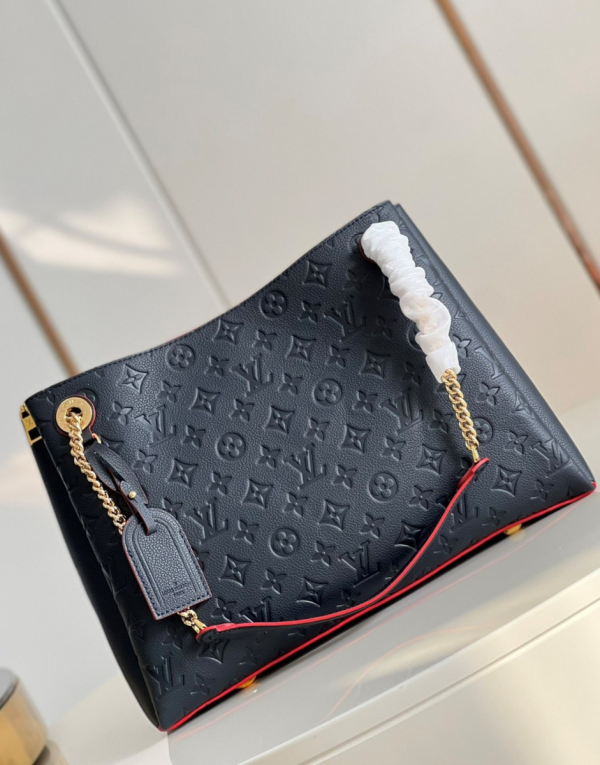 5 louis vuitton surene mm monogram empreinte navy bluered for women womens handbags shoulder bags 146in37cm lv m43759 2799 352