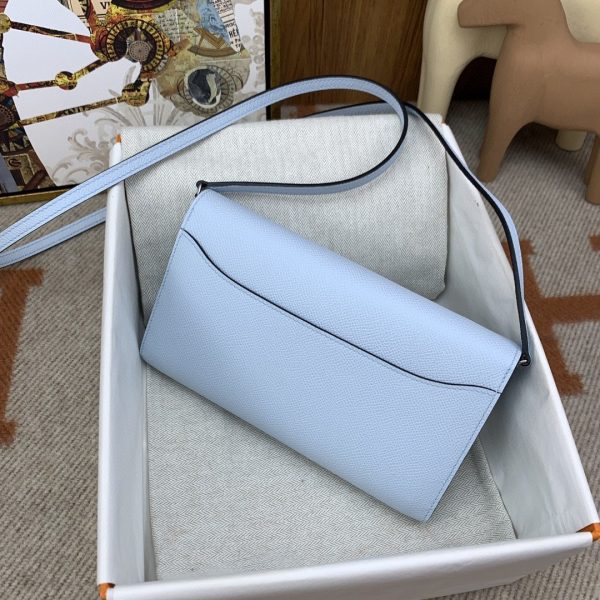 6 hermes constance long togo wallet light blue silver toned hardware bag for women womens handbags shoulder bags 81in21cm 2799 355