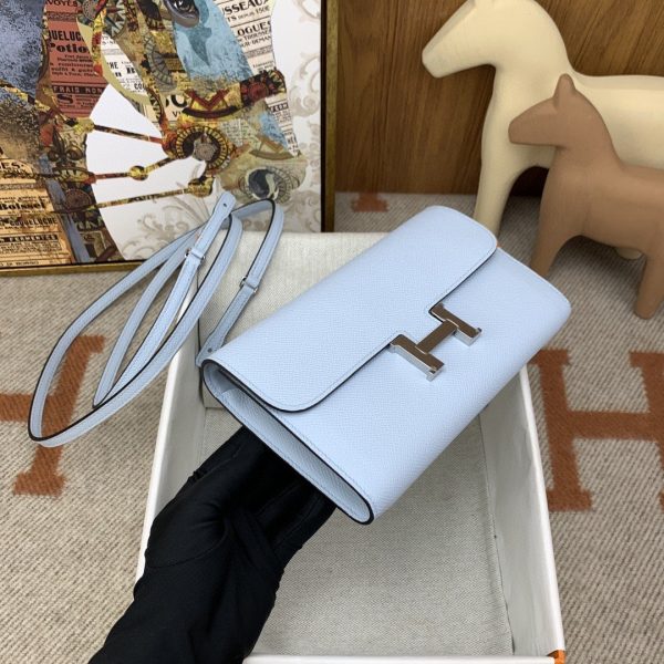 8 hermes constance long togo wallet light blue silver toned hardware bag for women womens handbags shoulder bags 81in21cm 2799 355