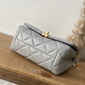 2 white chanel classic diamond flap bag gray for women womens bags 91in23cm 2799 357