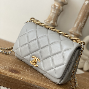 5 white chanel classic diamond flap bag gray for women womens bags 91in23cm 2799 357