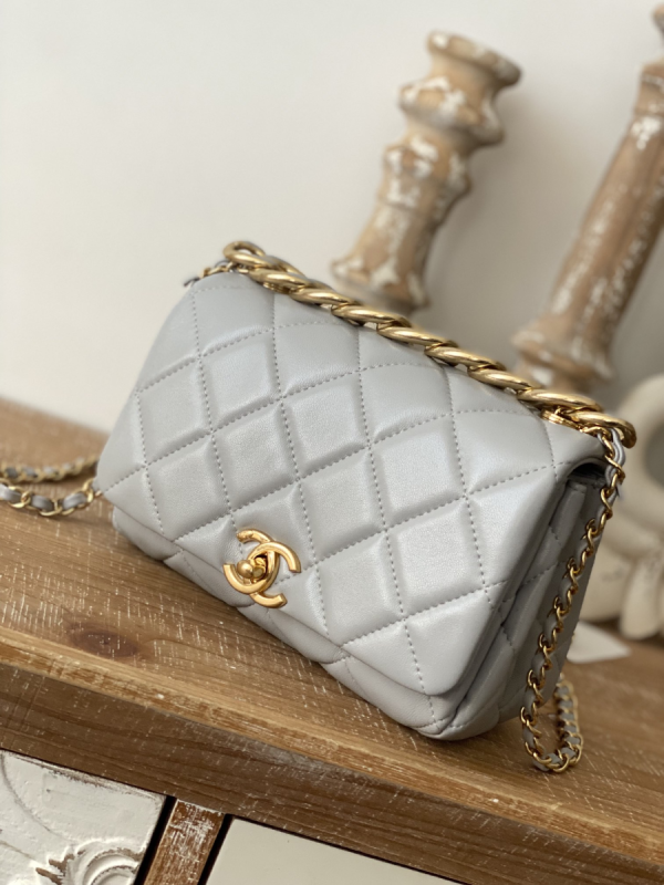 5 white chanel classic diamond flap bag gray for women womens bags 91in23cm 2799 357