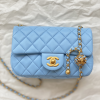 chanel mini flap bag blue for women womens bags 79in20cm 2799 359