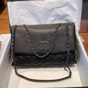 chanel flap bag with top handle black bag for women 32cm125in 2799 361