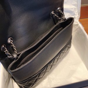 14 ring chanel flap bag with top handle black bag for women 32cm125in 2799 361