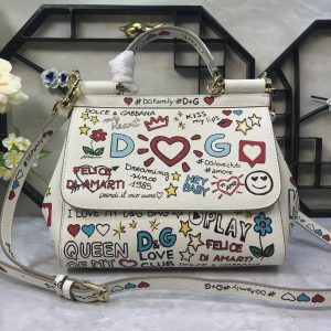 dolce gabbana medium sicily handbag unique print motifs muticolour for women 102in26cm dg 2799 365