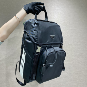 3 prada x adidas re nylon and saffiano backpack black for women womens bags 177in45cm 2799 369