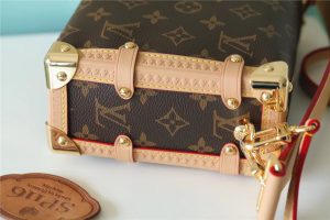 1-Louis Vuitton Side Trunk PM Monogram Canvas For Women, Women’s Bags, Shoulder And Crossbody Bags 8.3in/21cm LV   - 2799-379