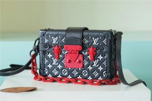 louis vuitton petite malle embossed and foamed black white for women womens handbags shoulder and crossbody bags 79in20cm lv m59638 2799 384