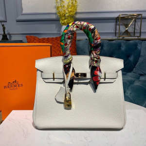 hermes birkin white semi handstitched with gold toned hardware for women 30cm118in 2799 396