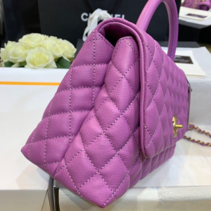 3 noire chanel large flap bag with top handle purple for women womens handbags shoulder and crossbody bags 11in28cm a92991 2799 398