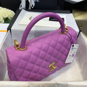 8 chanel large flap bag with top handle purple for women womens handbags shoulder and crossbody bags 11in28cm a92991 2799 398
