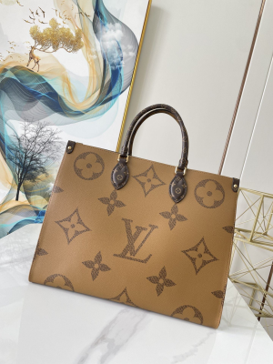louis vuitton onthego gm tote bag monogram and monogram reverse canvas for women womens handbags 161in41cm lv m44576 2799 399